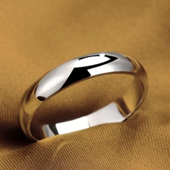 Stainless Steel ❤️Finger Ring 2mm Women Girl Couple Plain Wedding Band Sz 8 - Picture 3 of 6